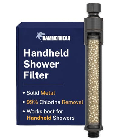 HammerHead Metal Handheld Shower Head Filter with Oil Rubbed Bronze Finish - Removes Chlorine & Chemicals