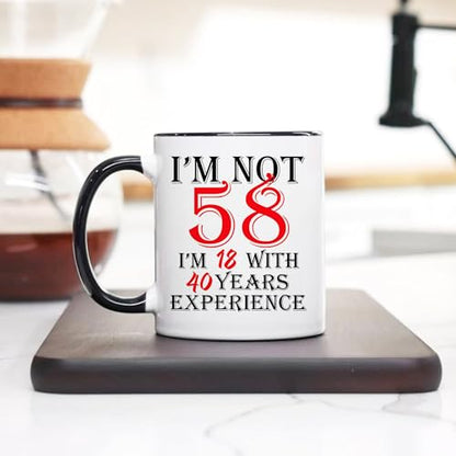 Funny 58th Birthday Coffee Mug - 1968 Gift for Men Women - Variation of 58th