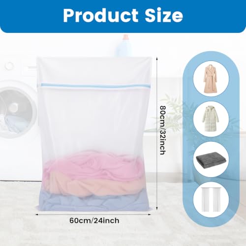 XX-Large Mesh Laundry Bags for Delicates 2 Pack - 24x32 Inches
