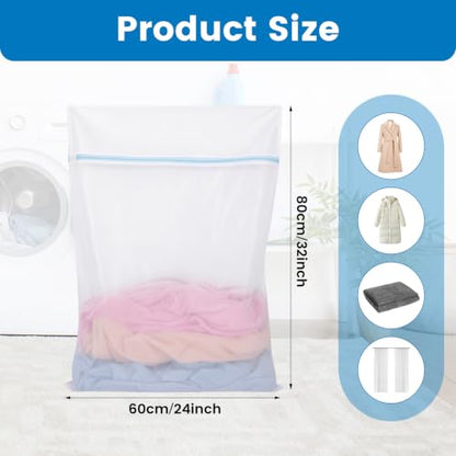 XX-Large Mesh Laundry Bags for Delicates 2 Pack - 24x32 Inches
