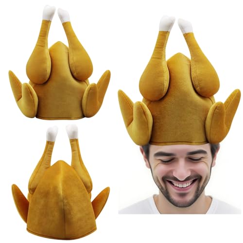 Turkey Hats 3-Pack Thanksgiving Halloween Christmas Novelty Costume Headwear
