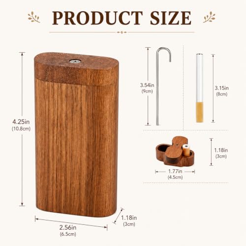 Minimalist Wooden Storage Box with Lid - Natural Oak Desktop Organizer