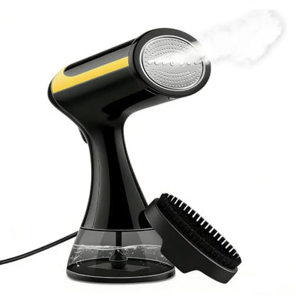Handheld Steamer Black - Portable Clothes Steamer for All Fabrics