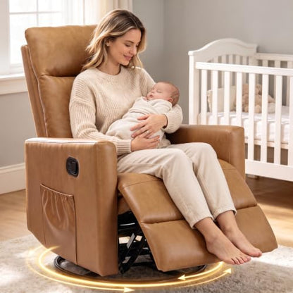Recliner Chair with 360° Swivel & Gliding Function - Adjustable Armchair for Living Room or Nursery