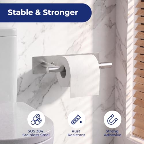 Brushed Nickel Toilet Paper Holder Wall Mount Double Pivoting Post SUS304 Stainless Steel