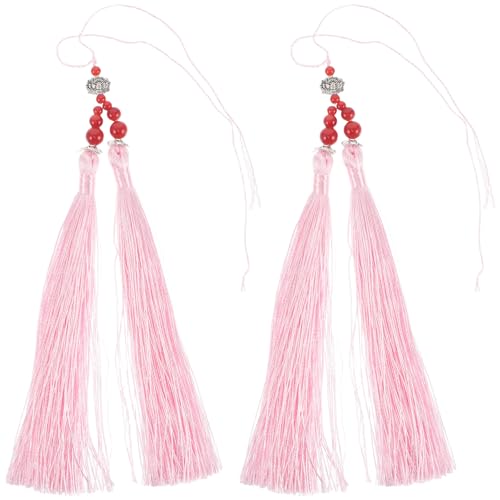 Pink Taichi Sword Tassel Ornament for Rearview Mirror - Martial Arts Decor