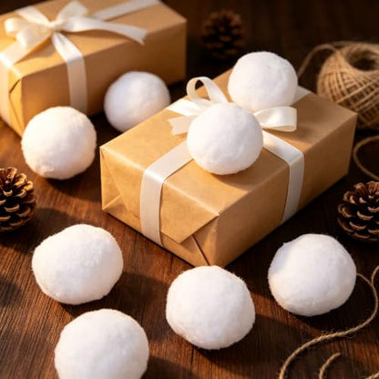 Fake Snow Balls for Winter Holiday Indoor Games - Christmas Party Supplies