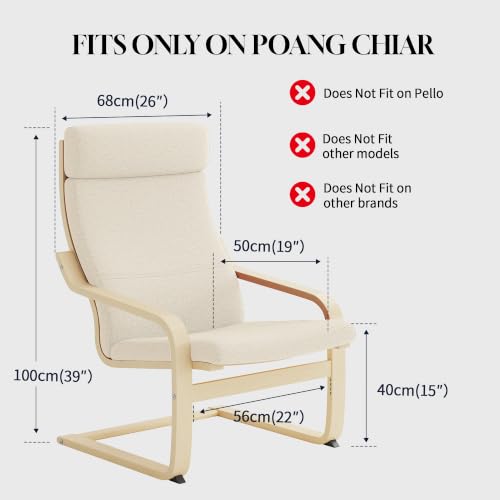 Poang Chair Cover for IKEA Chair Beige - A-poang Chair Variation