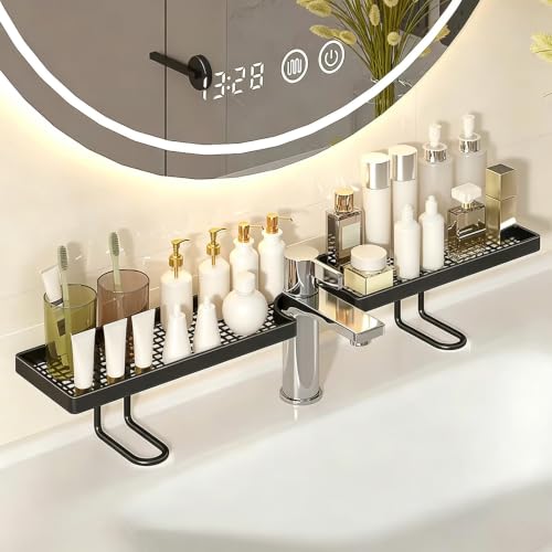 No-Drill Over Sink Organizer Rack Freestanding White - Bathroom & Kitchen Storage