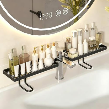 No-Drill Over Sink Organizer Rack Freestanding White - Bathroom & Kitchen Storage