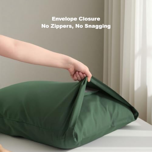 Olive Green Cotton Body Pillowcase 20x54 Inch Envelope Cover - BEDSUM