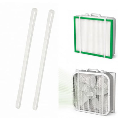 Stretchable Silicone Box Fan Filter Straps 2Pcs Clear - Adjustable Fan Filter Holders