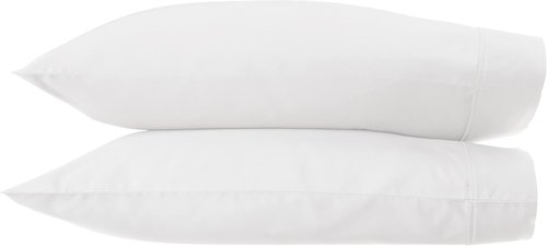 Amazon Aware 100% Organic Cotton Pillowcase Set - 300 Thread Count, King Size, White, 2 Pack