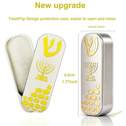 Jewish Car Mezuzah with Prayer Scroll & Hoshen Stones - Travel Safe Decor
