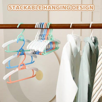 Multicolor Baby Clothes Hangers 10-14 Inch Adjustable Pack of 50