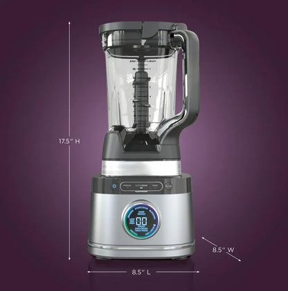 Niin-jaa Detectt 72 Oz Blender - 1700W, 3 Speeds, BlendSense Technology for Smoothies & More | Silver