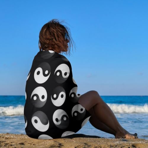 Yin Yang Fluffy Bath Towel Pattern 180 - Large Spa & Beach Towel