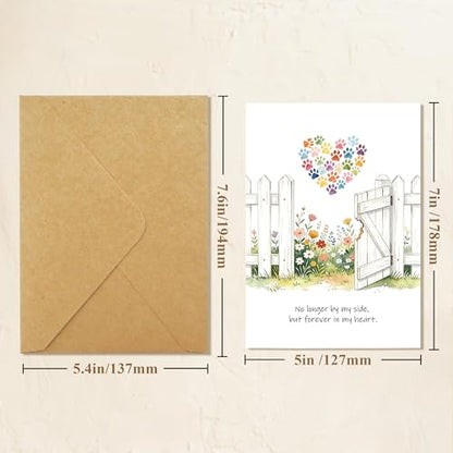 Pet Loss Sympathy Card for Dogs & Cats - Memorial & Bereavement Gift