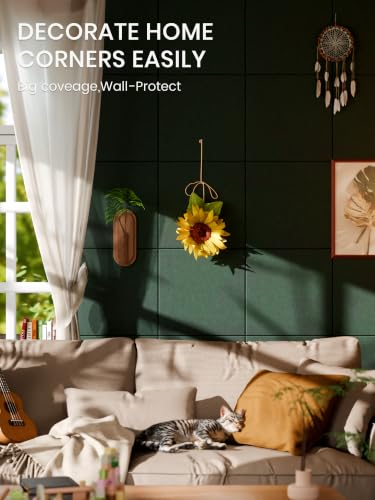 Large Cork Board Alternative 36x24 Inch with Felt Tiles & Pushpins