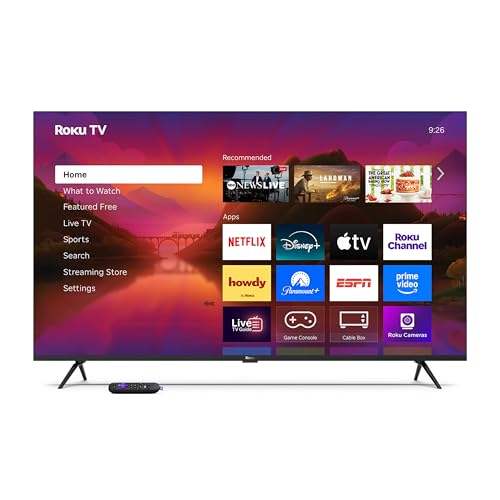 Roku Smart TV – 55-Inch Plus Series, Mini-LED TV – RokuTV with Enhanced Voice Remote – Flat Screen 4K QLED Television with Dolby Vision & Wi-Fi for Streaming Live Local News, Sports