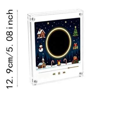 Christmas Fridge Magnet Music Player with 9 NFC Vinyl Discs - Black