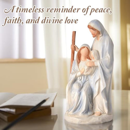 Nativity Set Holy Family Statue, 10 Inch – Handcrafted Christmas Decor