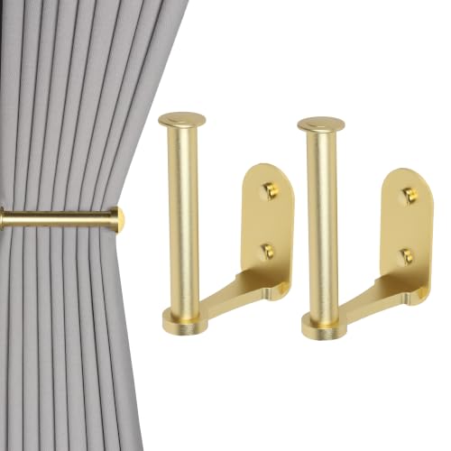 Gold Adhesive Curtain Holdbacks No Drill Pack of 2
