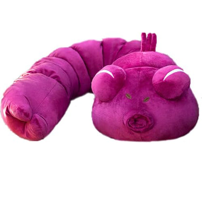 28 Inch Anime Plush Worm Toy - Soft Stuffed Pillow for Kids & Collectors
