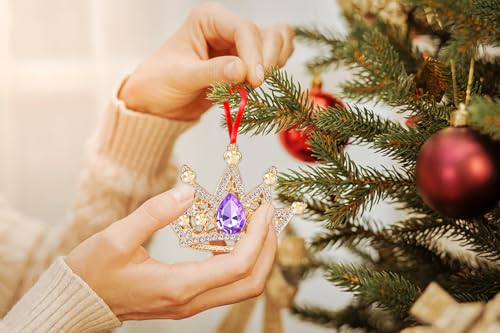Crown Christmas Ornament Purple and Gold Princess Keepsake Decoration - Variation of THIS listing