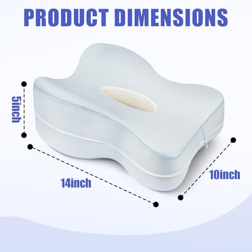 Memory Foam Knee Pillow for Side Sleepers - Ergonomic Support Cushion for Hip & Back Pain Relief
