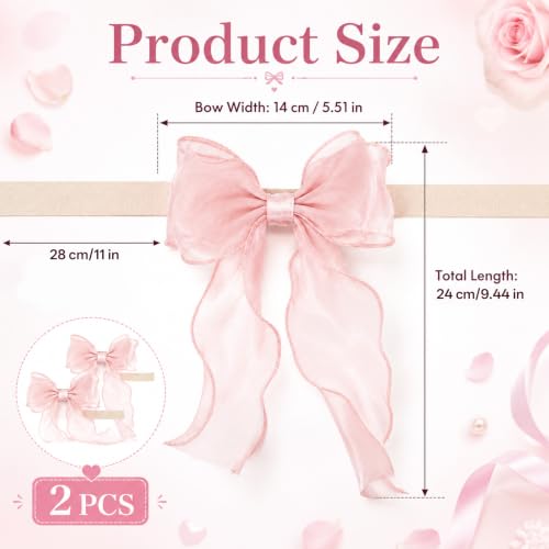 French Silky Bow Curtain Tiebacks - Pink Decorative Window Holdbacks