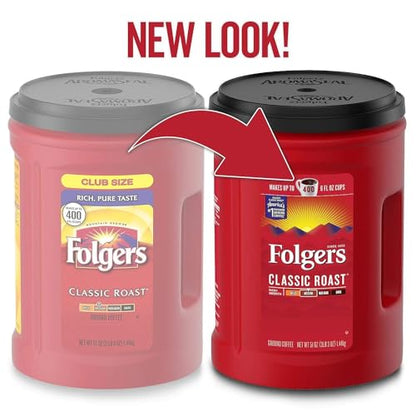 Folgers Coffee, Classic(Medium) Roast, 51 Ounce, Red