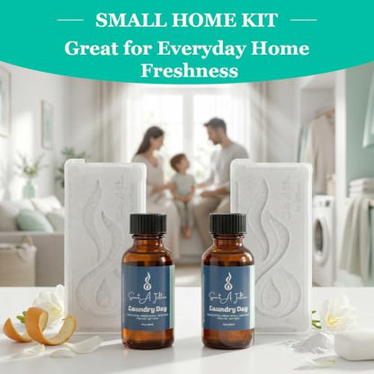 Whole Home HVAC Air Diffuser Kit with Fragrance Oil - Reusable Cartridge, Laundry Day Scent