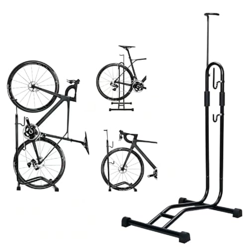 Adjustable Indoor Bicycle Stand for 24-29 Inch Bikes, Space-Saving Bike Rack with Maintenance Function