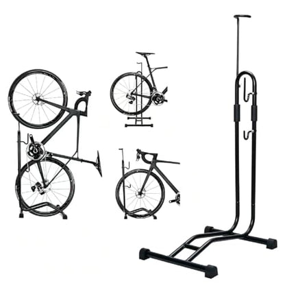 Adjustable Indoor Bicycle Stand for 24-29 Inch Bikes, Space-Saving Bike Rack with Maintenance Function