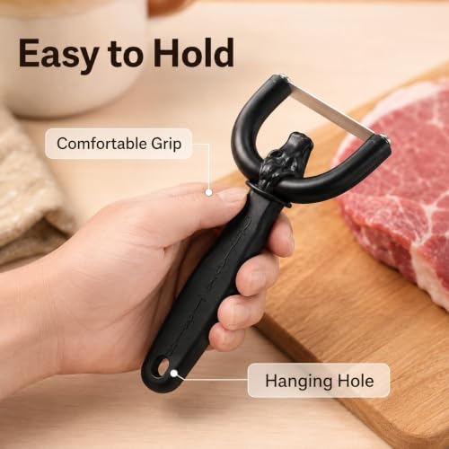 Handheld Fat Trimmer for Beef and Pork - 1PCS Meat Slicer with Stainless Steel Blade