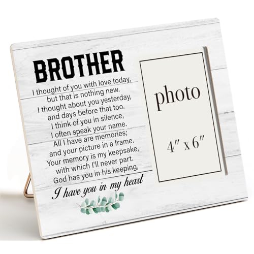 Wood Picture Frame 8x10 4x6 Photo - Gift for Brother Variation BROTHER