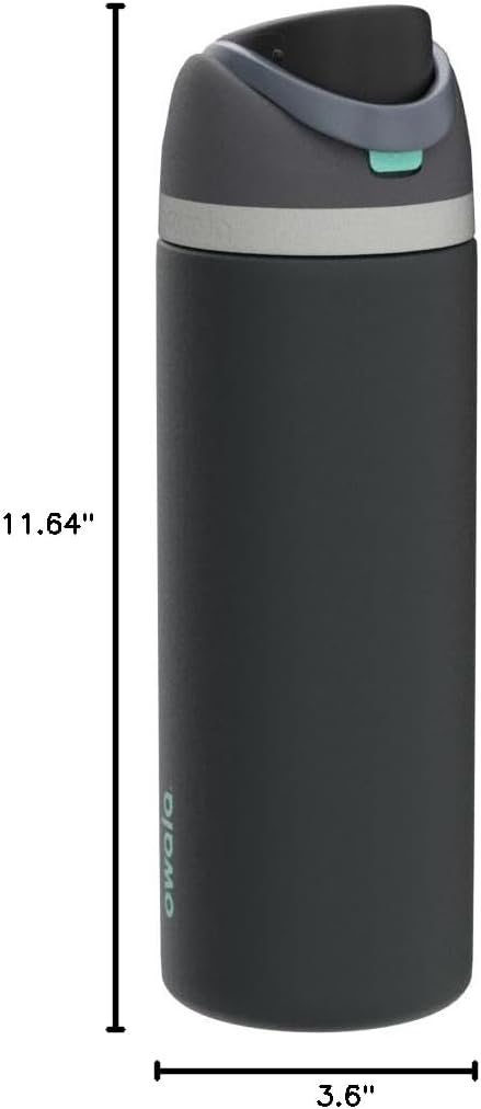 Owala FreeSip Insulated Stainless Steel Water Bottle - 40 oz BPA-Free | Ideal for Sports, Travel & School - Foggy Tide
