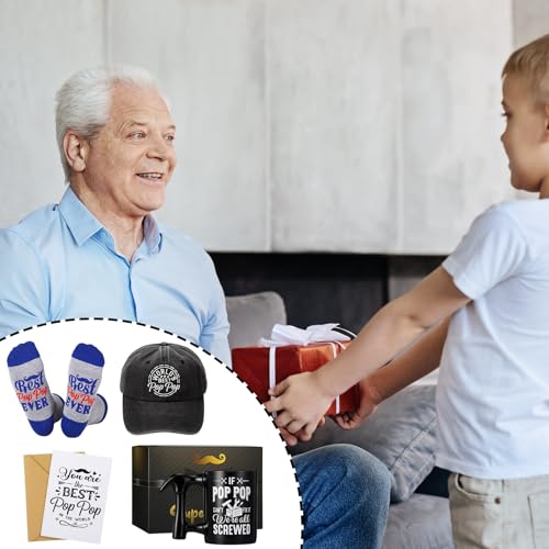 Pop Pop Christmas Gift Set - 5 Pcs Dad Grandfather Father's Day