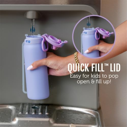 Kids Stainless Steel Water Bottle 18oz with Pop & Fill Lid - A La Mode