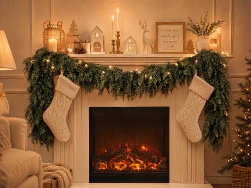 2-Pack 9FT Full Lush Cedar Garland - Indoor & Outdoor Holiday Decor Variation 2
