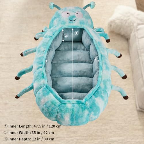 71-Inch Fluffy Animal-Shaped Sleeping Bag for Adults and Pets - Cozy Hugging Sleep Sack