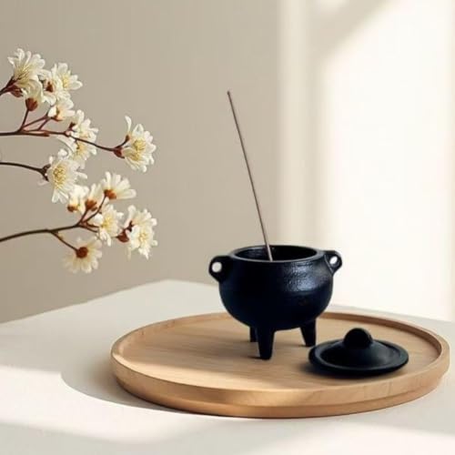 Cast Iron Incense Holder Tripod Burner Mini Cauldron Home Decor