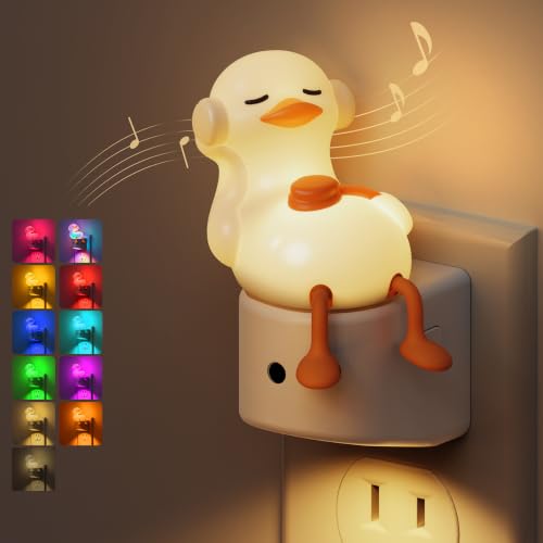 Kids LED Night Light Plug-in Duck Color Changing Sleep Lamp