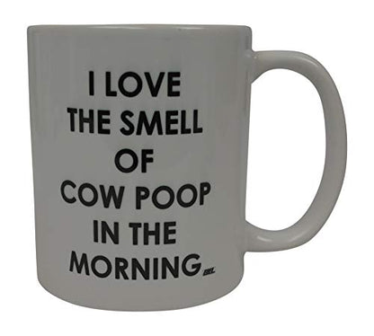Funny Farmer Coffee Mug - Cow Poop Love Quote Farm Gift - 11oz