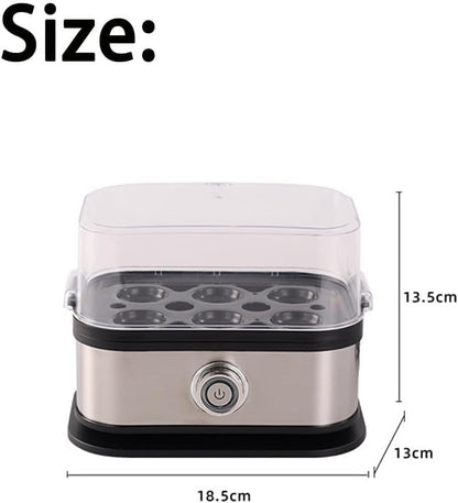 Smart Egg Cooker - Electric Rapid Egg Poacher with Auto Shut-Off | Cooks 6 Eggs Perfectly (Hard, Medium, Soft)