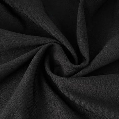Removable Chair Seat Cover Elastic Spandex Fit Square Round Oblong Cushions Black