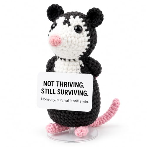Little Survival Possum Crochet Opossum Gift - Still Surviving Variation