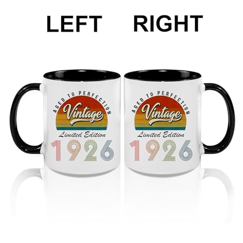 Vintage 1926 Ceramic Coffee Mug 11oz - 100th Birthday Gift for Men Women