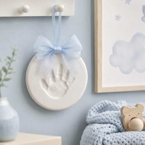 Baby Handprint Footprint Clay Keepsake Kit Blue - No-Bake Ornament Set